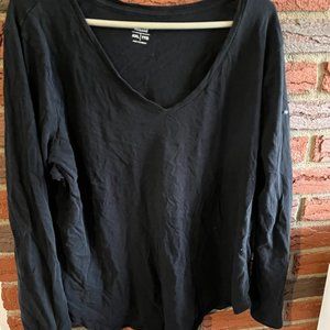 Old Navy, Black, Long Sleeve Tee Shirt, XXL